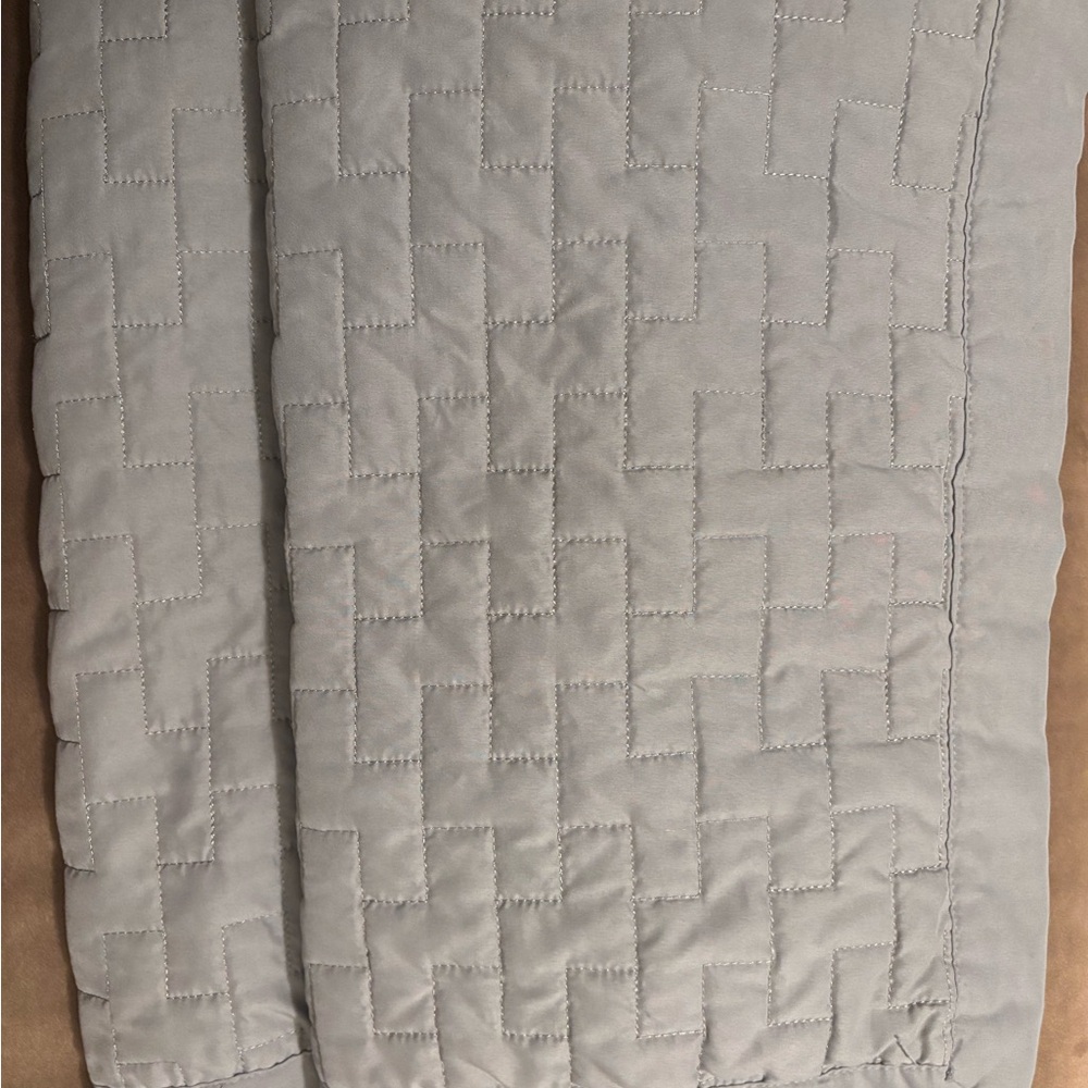 Luxurious Quilted Graphite Gray Pillow Sham Set